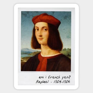 raphael - french beret meme Sticker